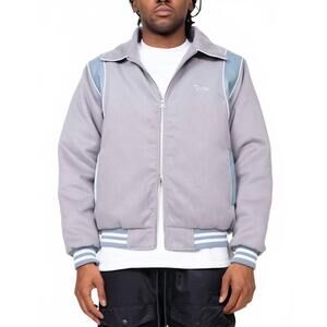 NEW EPTM 23 two-way zipper varsity jacket in dolphin
